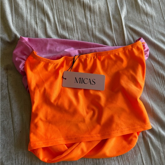 Contrast Twisted Front Tube Top by MICAS - Medium - NWT - Picture 4 of 6